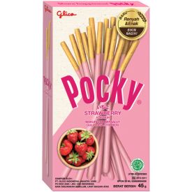 Cepumi nūjiņas Pocky ar zemeņu garšu, 45g