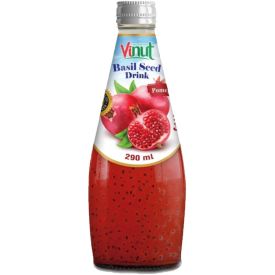 Soft drink with basil seeds and pomegranate flavor, 290ml