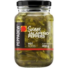 Jalapeno peppers, slices, hot, 400g