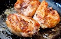 Chicken thighs with wasabi