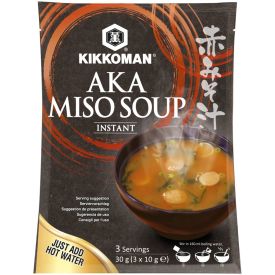 Instant red (Aka) Miso soup, Kikkoman, 30g (3x10g)