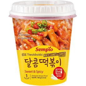 Instant Rice Cakes in Seasoned Sauce, Tteokbokki, Sweet & Spicy, 160g