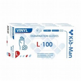 Vienreizlietojami cimdi, vinila, L izmērs, 100 gab.