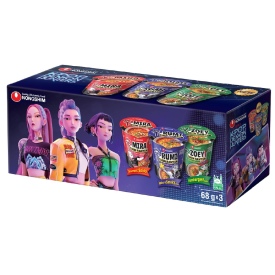  NONGSHIM Instant Cup Noodles SHIN RAMYUN DEMON HUNTERS, 3 × 68 g
