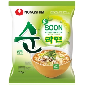 Instant Ramen noodle soup Veggie Soon Ramyun, Vegan, Mild, 112g