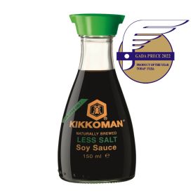 Naturally brewed soy sauce, 43% less salt, Kikkoman, 150ml DISP